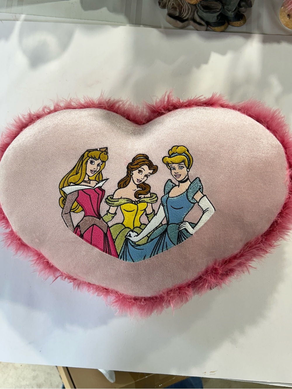 Disney Pink Heart Plush Phone Case with Princess Trio